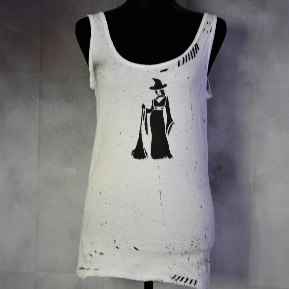 Witch Handmade Distressed Halloween Destroyed Wome